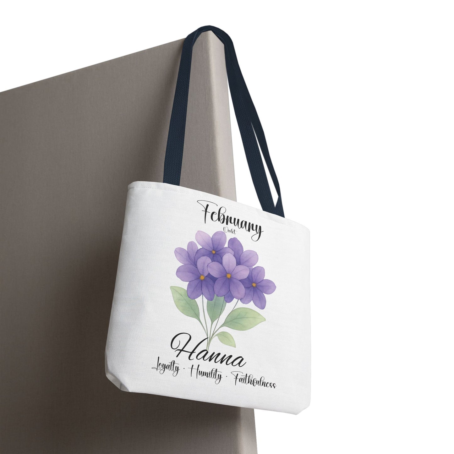 Personalized  floral gift tote bag for her, birth month flower, milestone birthdays, bestfriend gift.