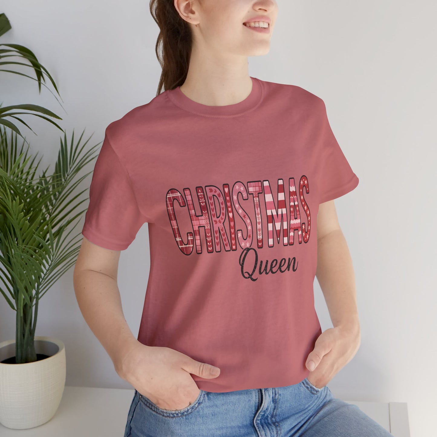Christmas Queen Pinkmas T-shirt,  Perfect for a sister XMAS gift or a Christmas mom gift, this festive shirt captures the essence of a very merry Christmas