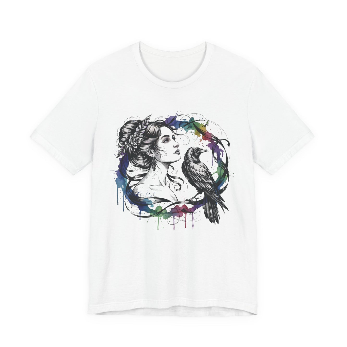 Raven Tee, goddessshirt, festival tshirt, witchy gift for her.