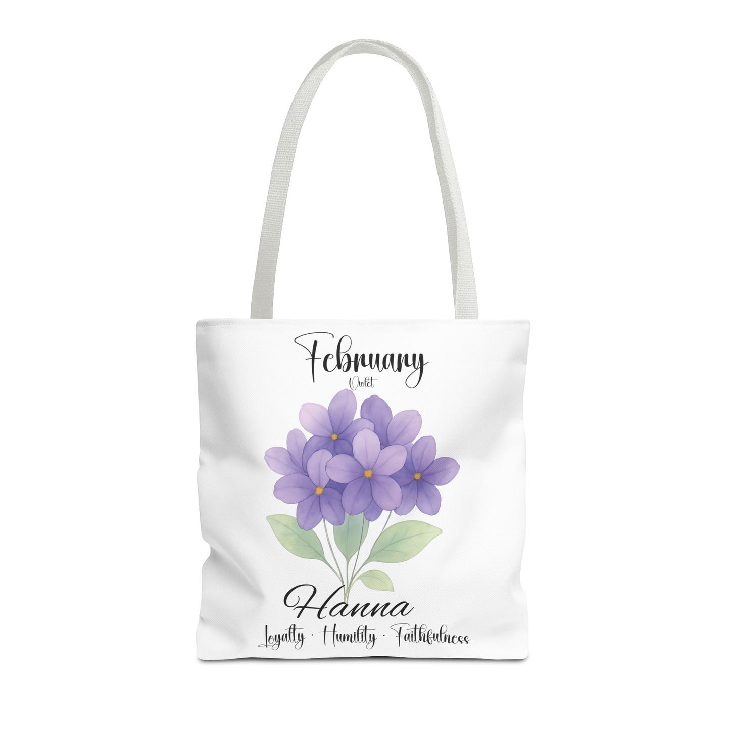 Personalized  floral gift tote bag for her, birth month flower, milestone birthdays, bestfriend gift.