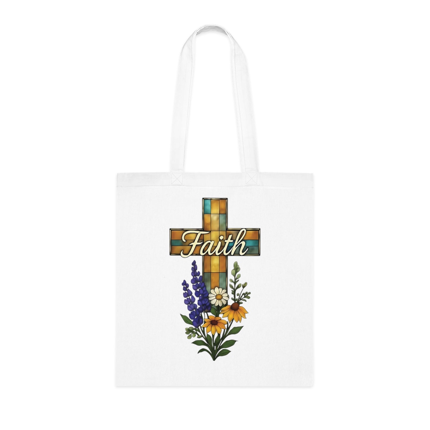 Christianity Faith Tote Bag, this Religious Tote bag carries the beauty of religious faith to every bible study and church gathering, or the perfect gift idea.