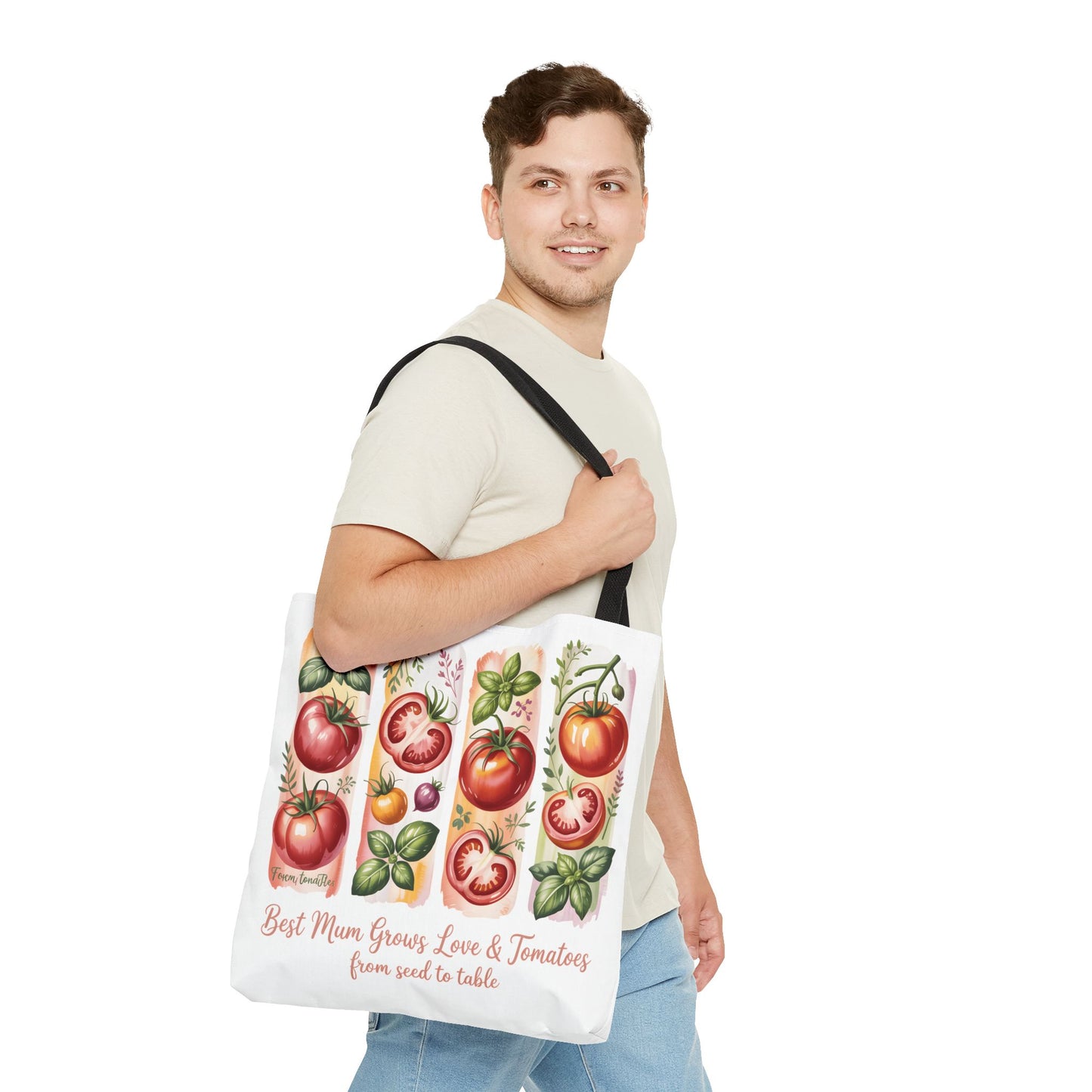Best Mom Tote Bag, Tomato Garden Lover Design, Perfect Mothers Day Gift for Moms Who Love Gardening and Nature