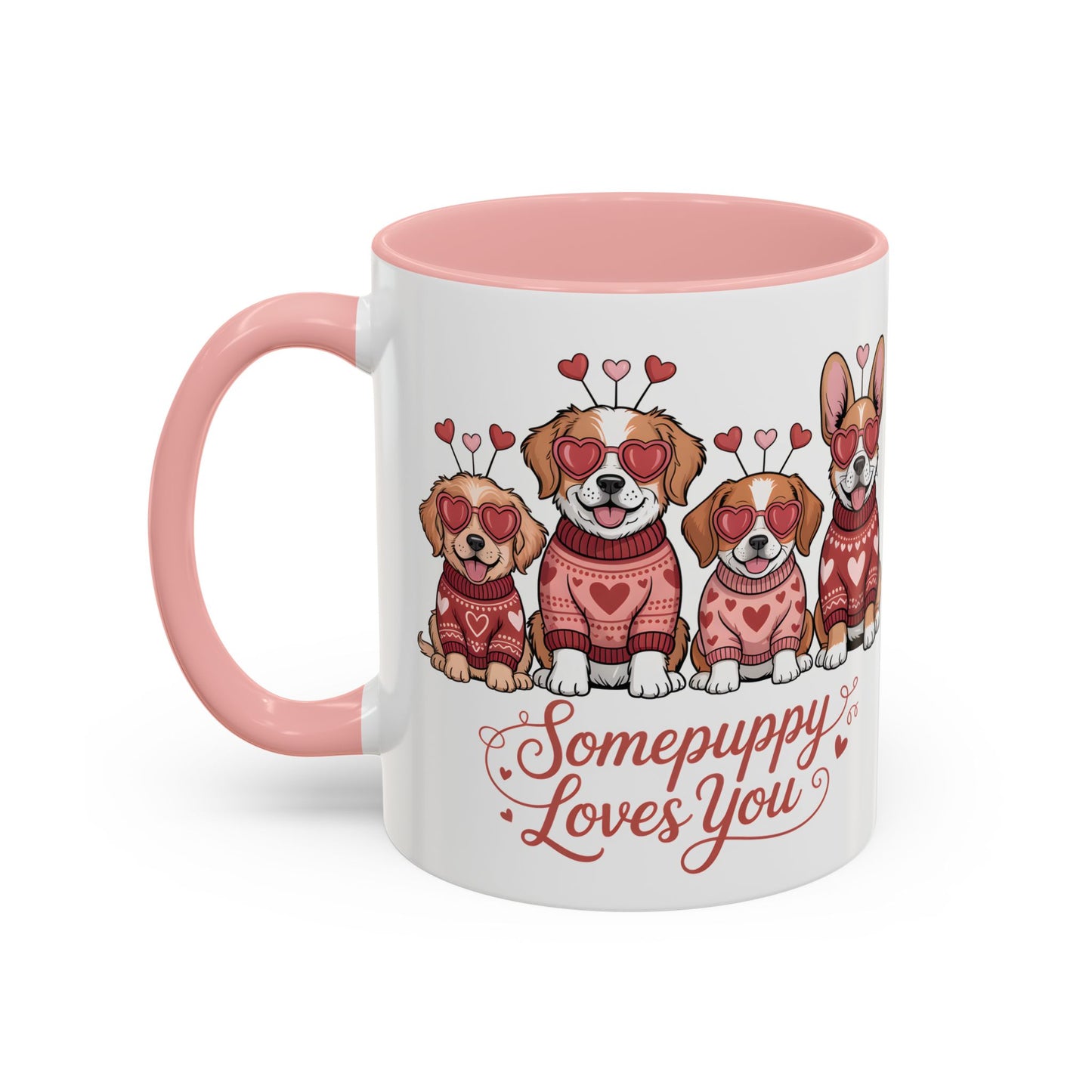 Valentine Dog Mug | Cute Puppy Coffee Cup | Dog Lover Gift | Valentines Day Mug |