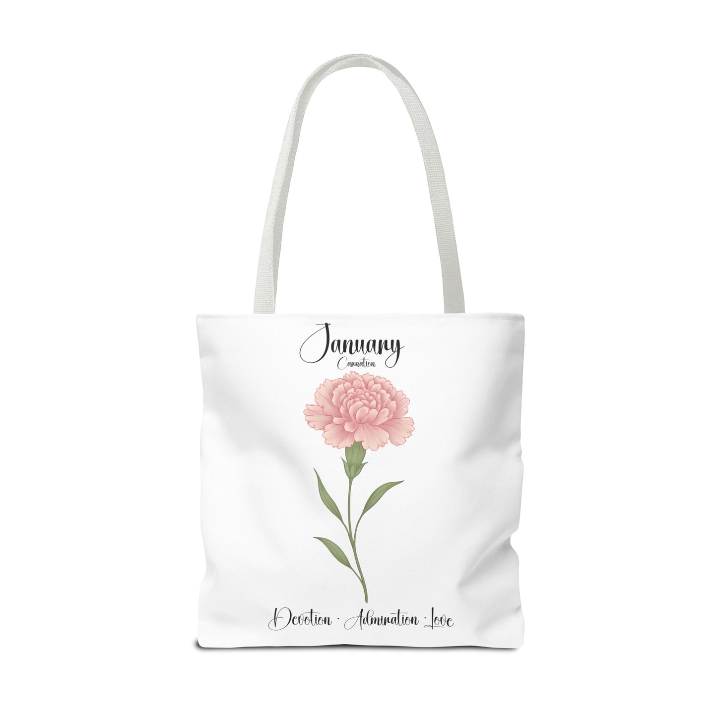 Personlized Birth Month Flower Tote Bag, Botanical Aesthetic Canvas Tote Bag, Bestfriend Gift