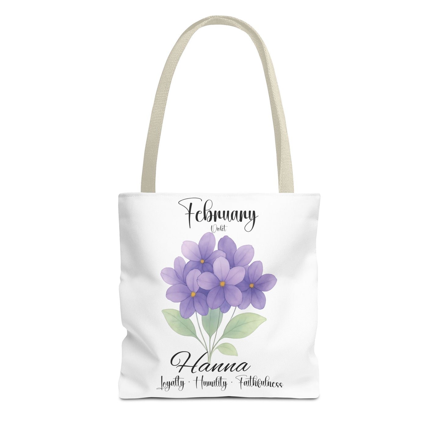 Personalized  floral gift tote bag for her, birth month flower, milestone birthdays, bestfriend gift.