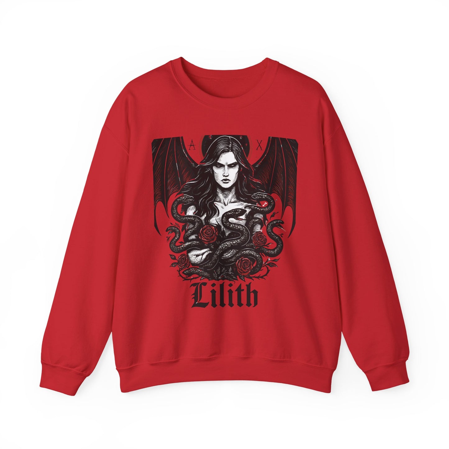 Lilith Goddess Sweater •Divine Feminine Dark Goddess Sweatshirt •Witchy Gothic Pullover • Pagan Occult Clothing •witchy stuff •Lilith Design