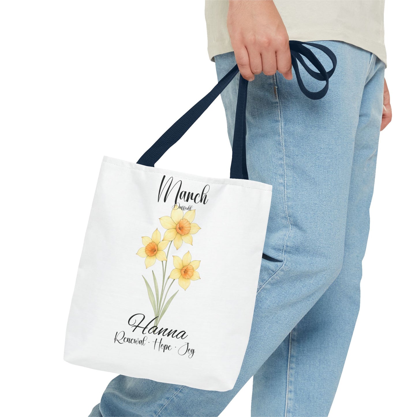 Custom botanical tote bag for her, birth month flower, milestone birthdays, bestfriend gift.