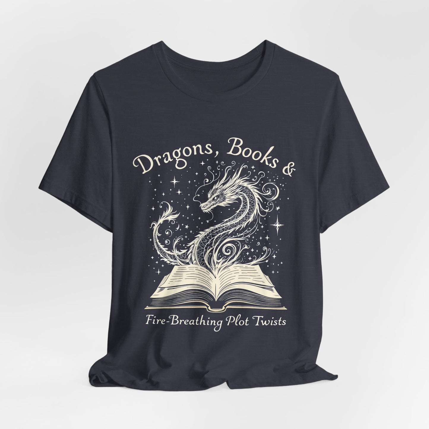 Book Lover Gift T-Shirt | Fantasy Reader Tee | Dragon Reading Shirt | Booktok Merch | Bibliophile Gift