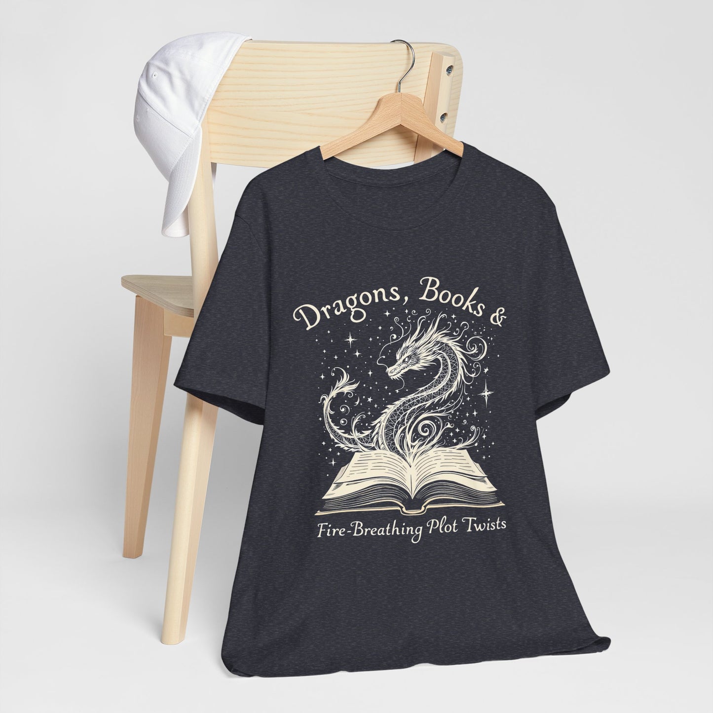 Book Lover Gift T-Shirt | Fantasy Reader Tee | Dragon Reading Shirt | Booktok Merch | Bibliophile Gift