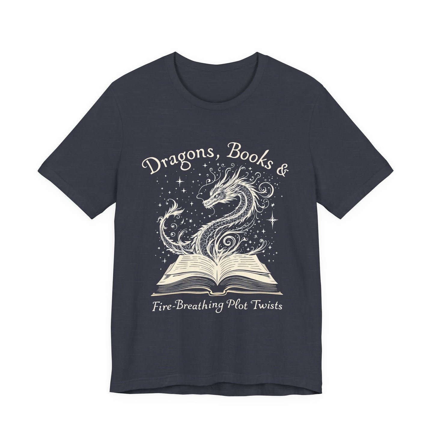 Book Lover Gift T-Shirt | Fantasy Reader Tee | Dragon Reading Shirt | Booktok Merch | Bibliophile Gift