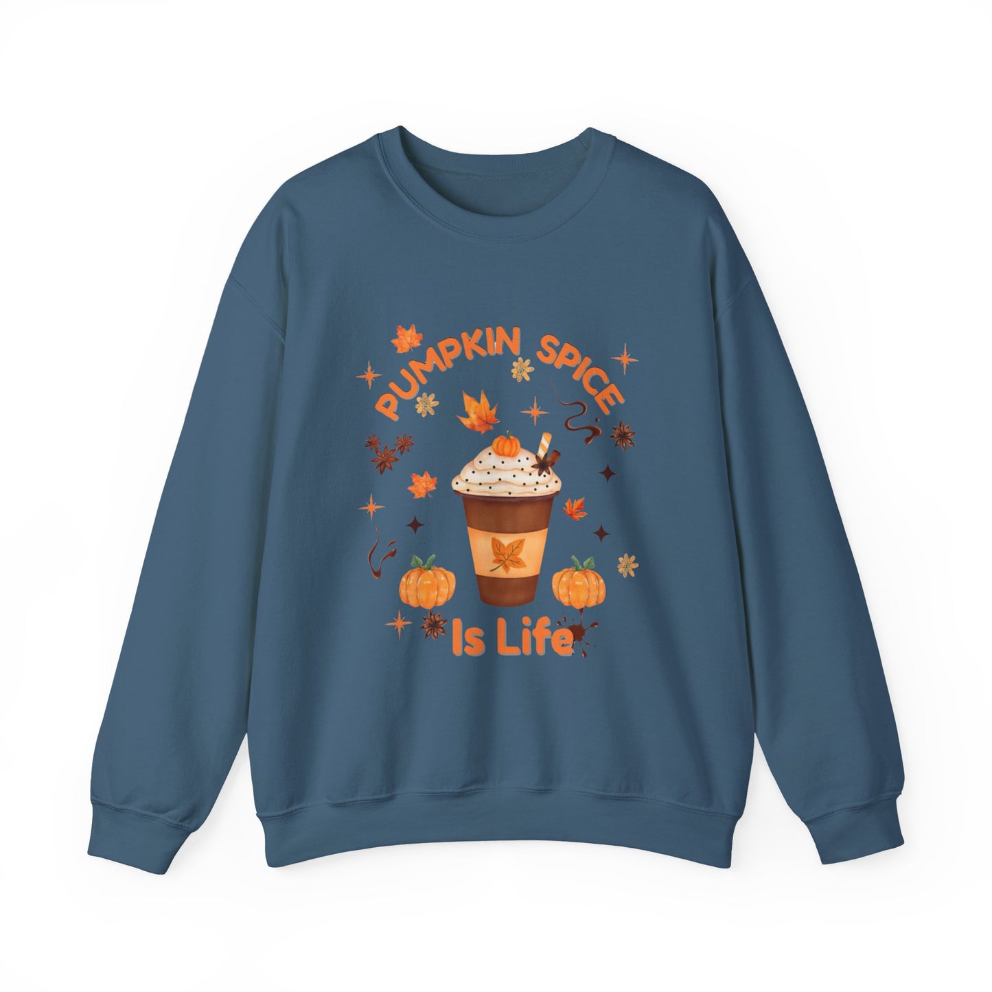 Pumpkin Spice is Life Sweatshirt, This autumn jumper is designed to wrap you in the warmth and comfort that the pumpkin spice season brings.
