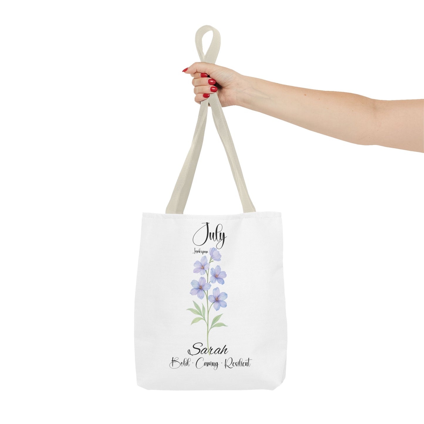 Personalized birth month flower tote bag for her, milestone birthdays, bestfriend gift.