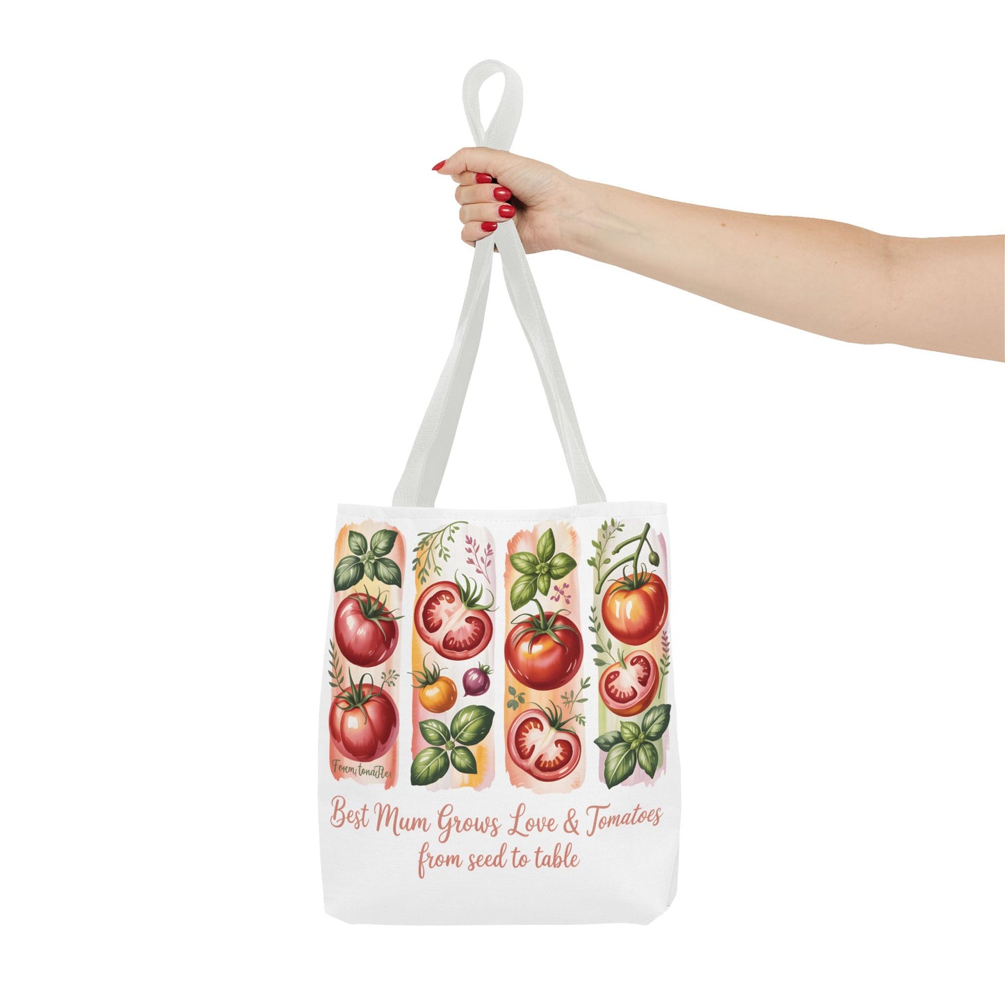 Best Mom Tote Bag, Tomato Garden Lover Design, Perfect Mothers Day Gift for Moms Who Love Gardening and Nature
