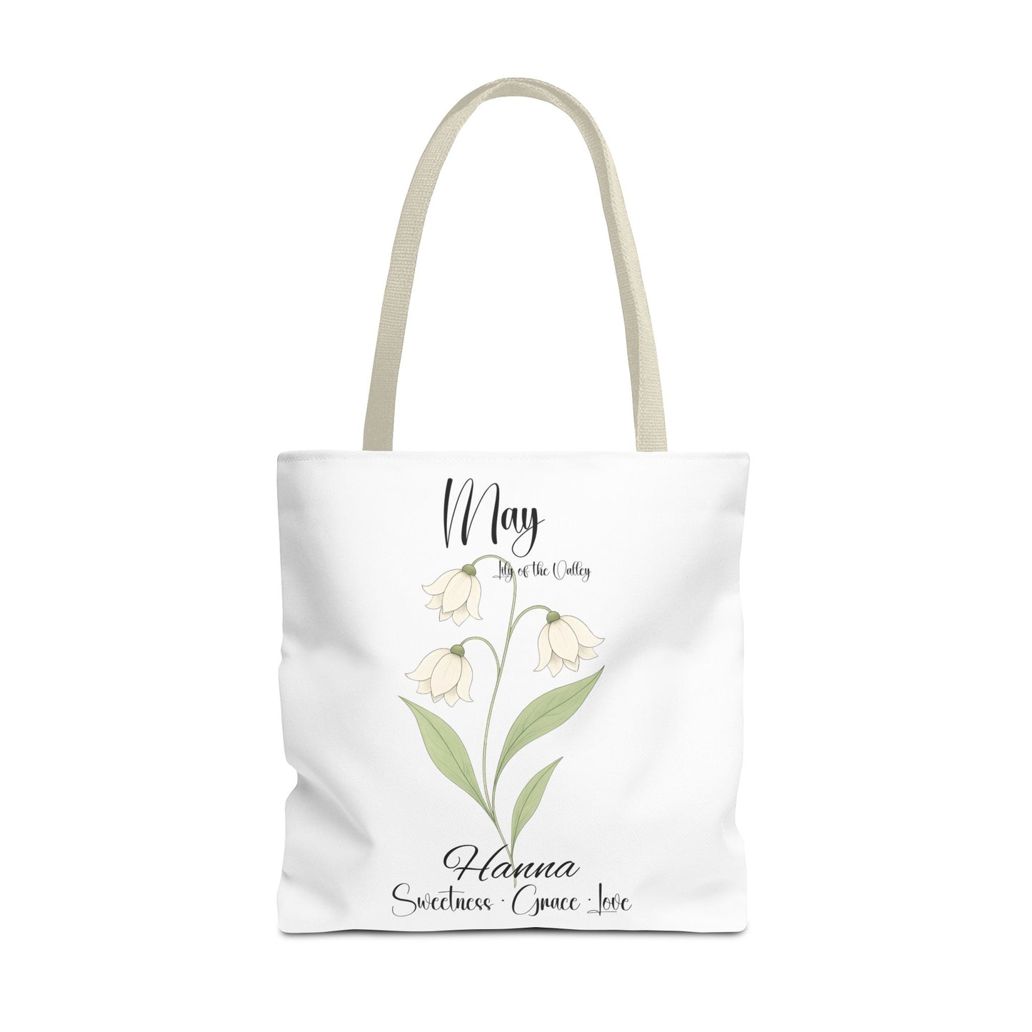 Personlised birth month flower bag for her, milestone birthdays, bestfriend gift.