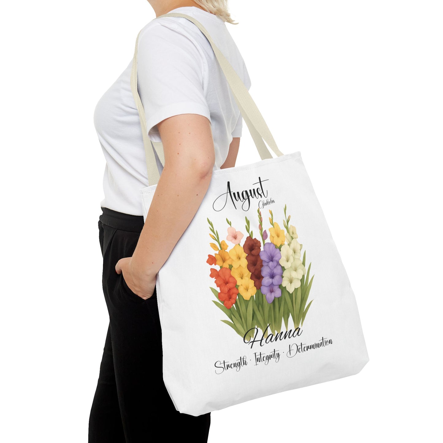 Custom birth month flower bag for her, milestone birthdays, bestfriend gift.