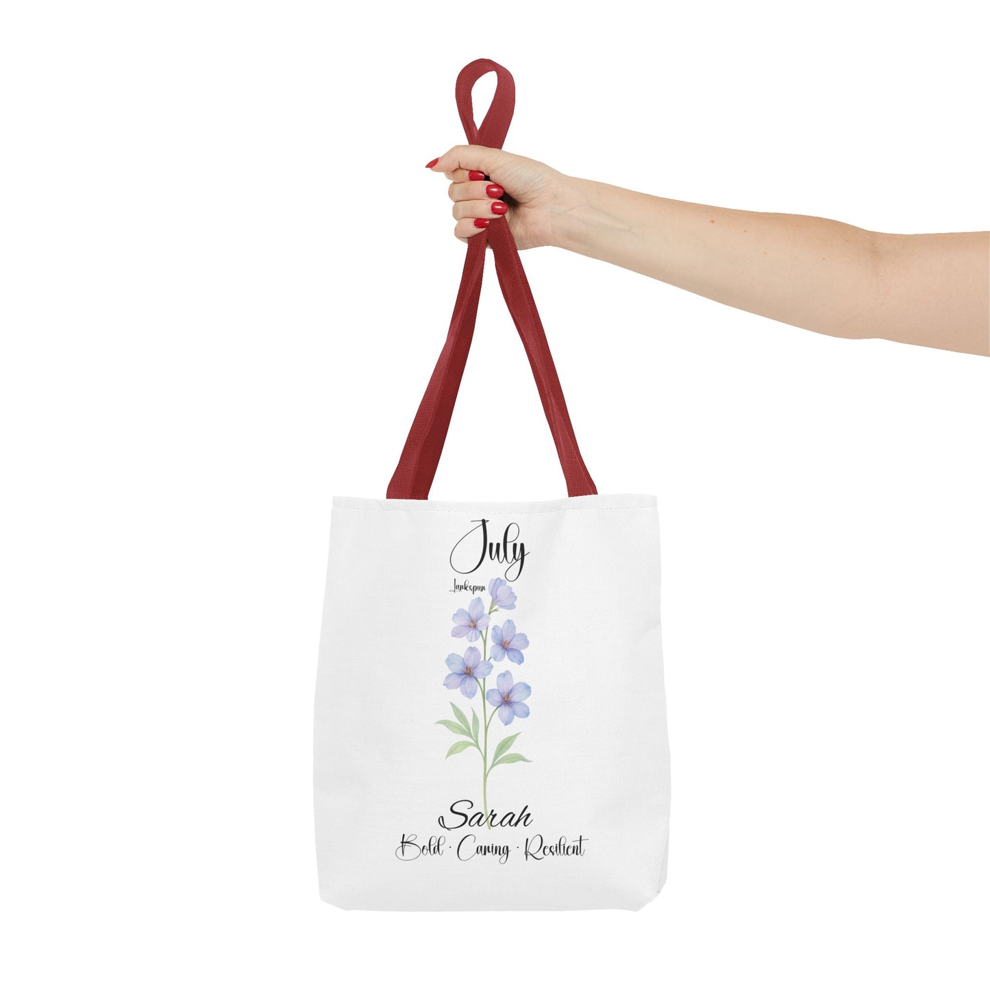 Personalized birth month flower tote bag for her, milestone birthdays, bestfriend gift.