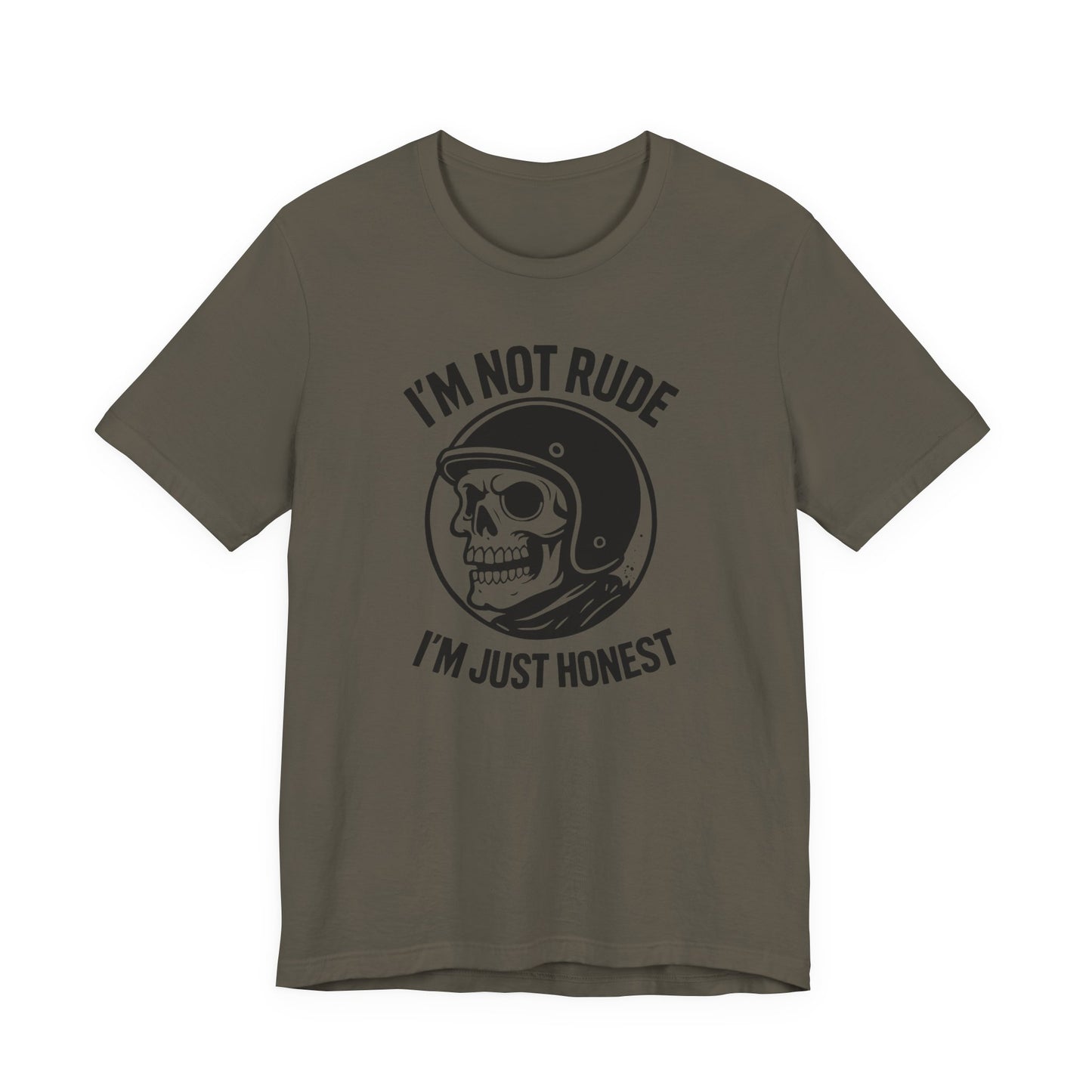 I'm Not Rude I'm Just Honest Skull Biker T-Shirt, This sarcasm tee is your ultimate motorcycle apparel, featuring a bold skull graphic tee alongside the fierce message that speaks to your unapologetic nature.Motorcycle Apparel