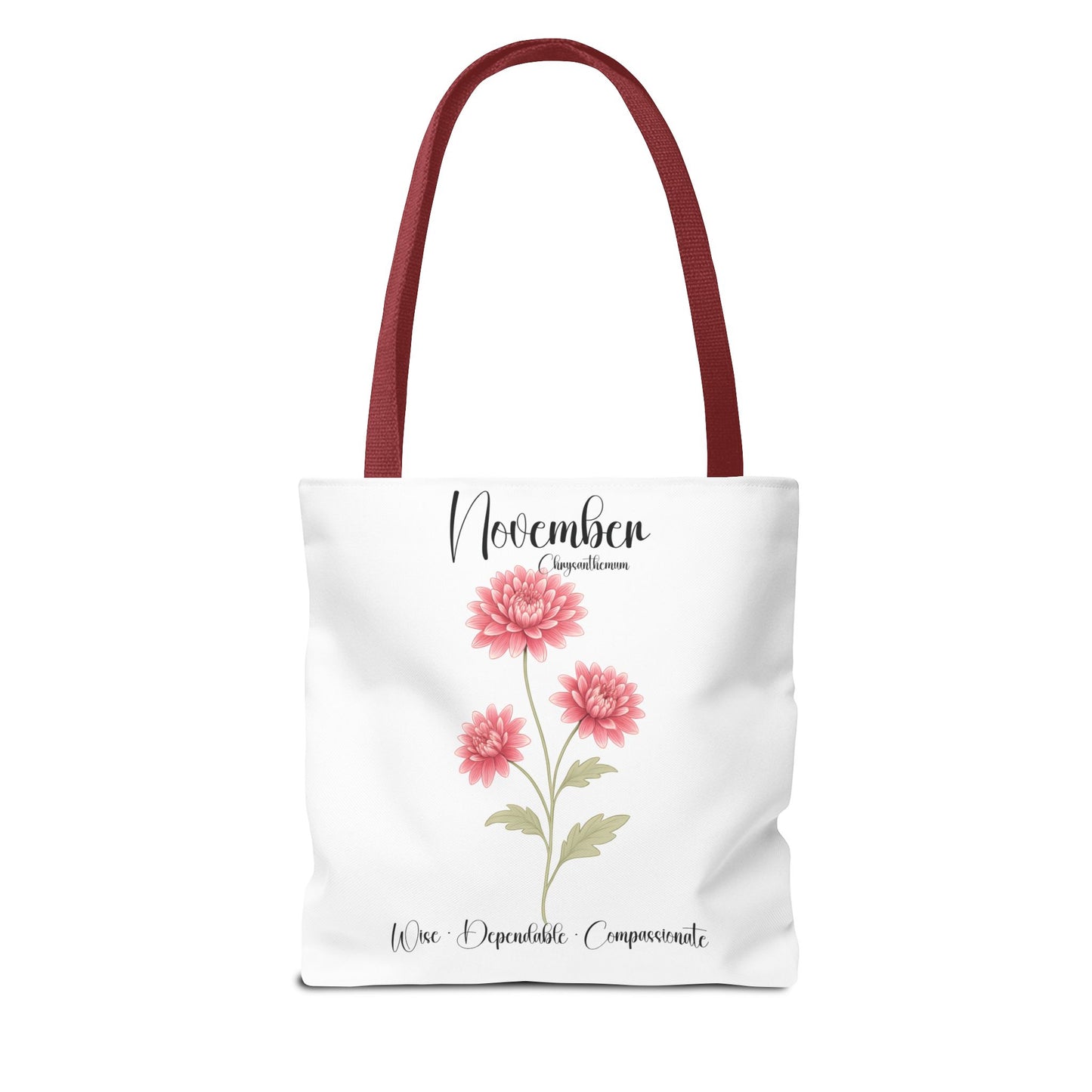 Personlized Birth Month Flower Tote Bag, Botanical Aesthetic Canvas Tote Bag, Bestfriend Gift