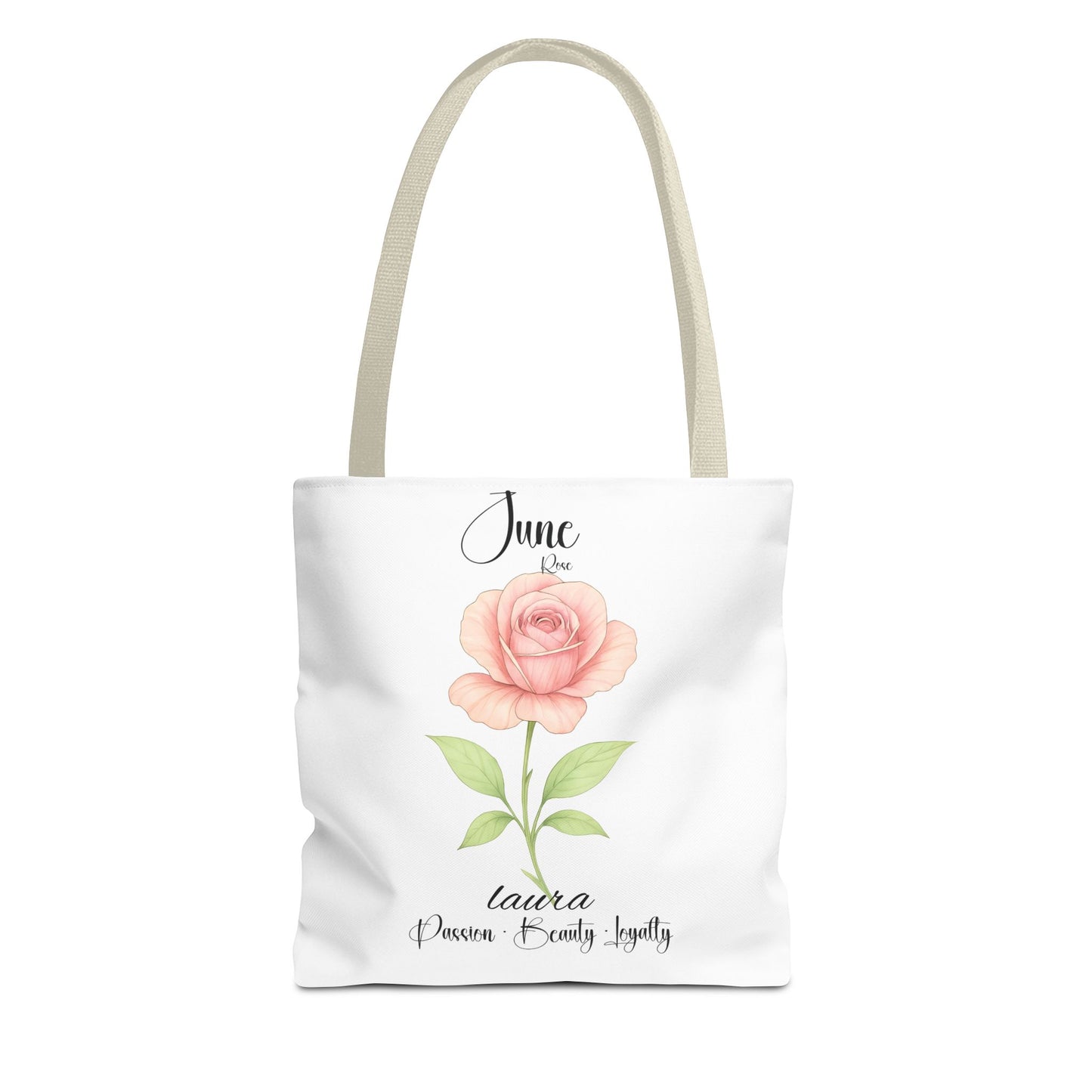 Personlised birth month flower bag for her, milestone birthdays, bestfriend gift.
