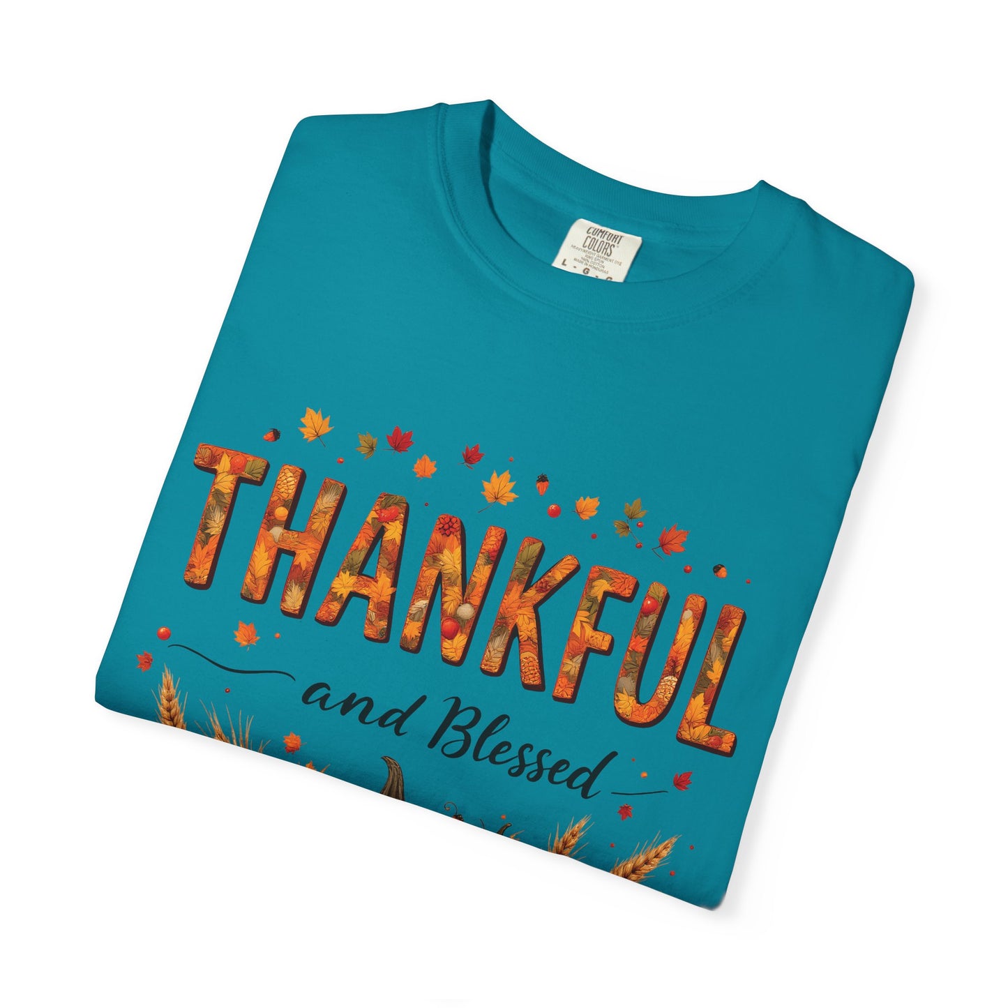 Thankful and Blessed T-Shirt, Fall Tee, Autumn Shirt, Thanksgiving Outfit, Gift for Friends and Family, Cozy Casual Wear