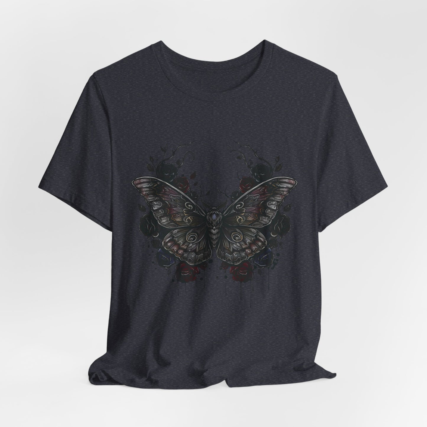 Death Moth Gothic Apparel  | Unisex Cotton Shirt | Dark Aesthetic  | Alternative Goth T-Shirt