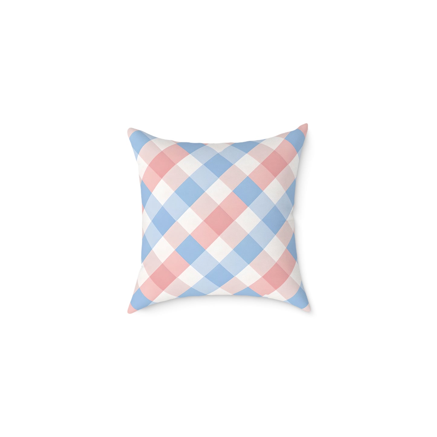 Pastel Plaid Square Pillow | Pastel Gingham Cushion, Nursery & Living Room Accent