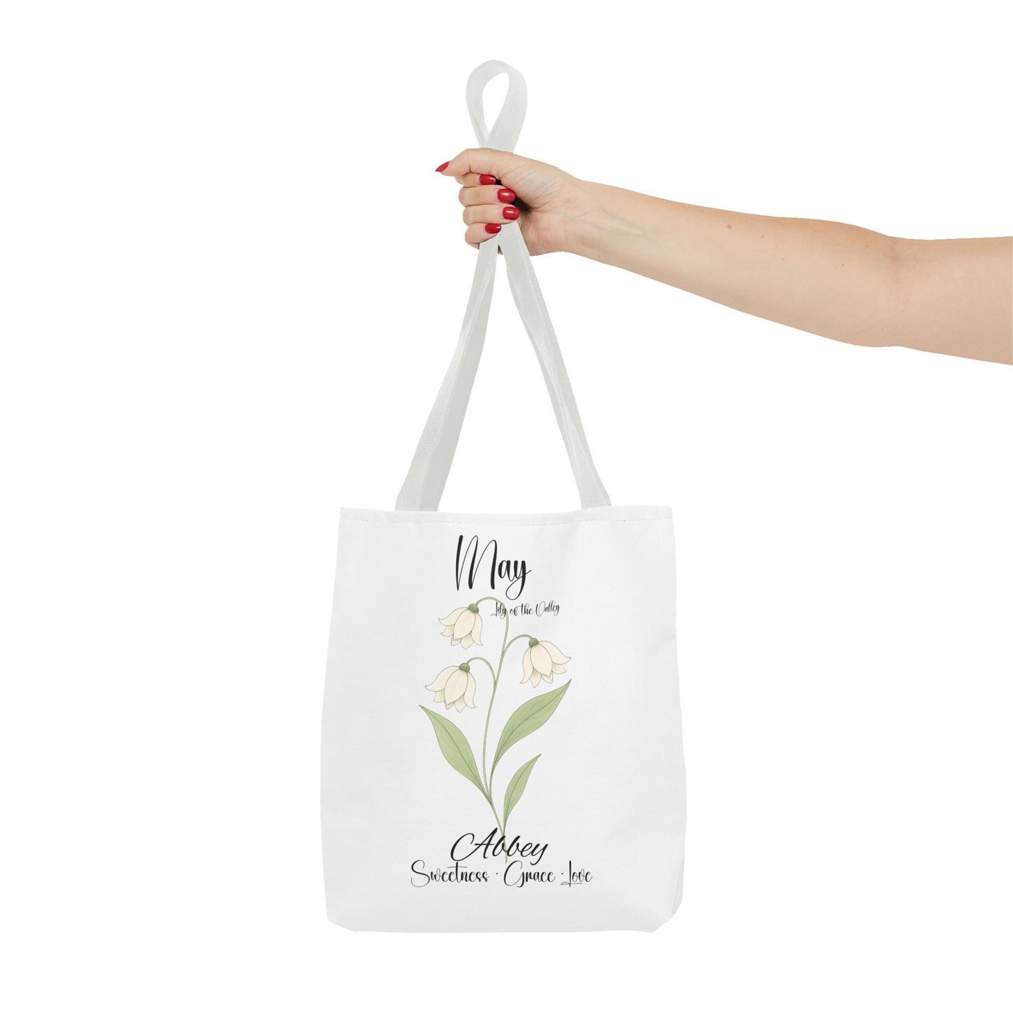 Personlised birth month flower bag for her, milestone birthdays, bestfriend gift.