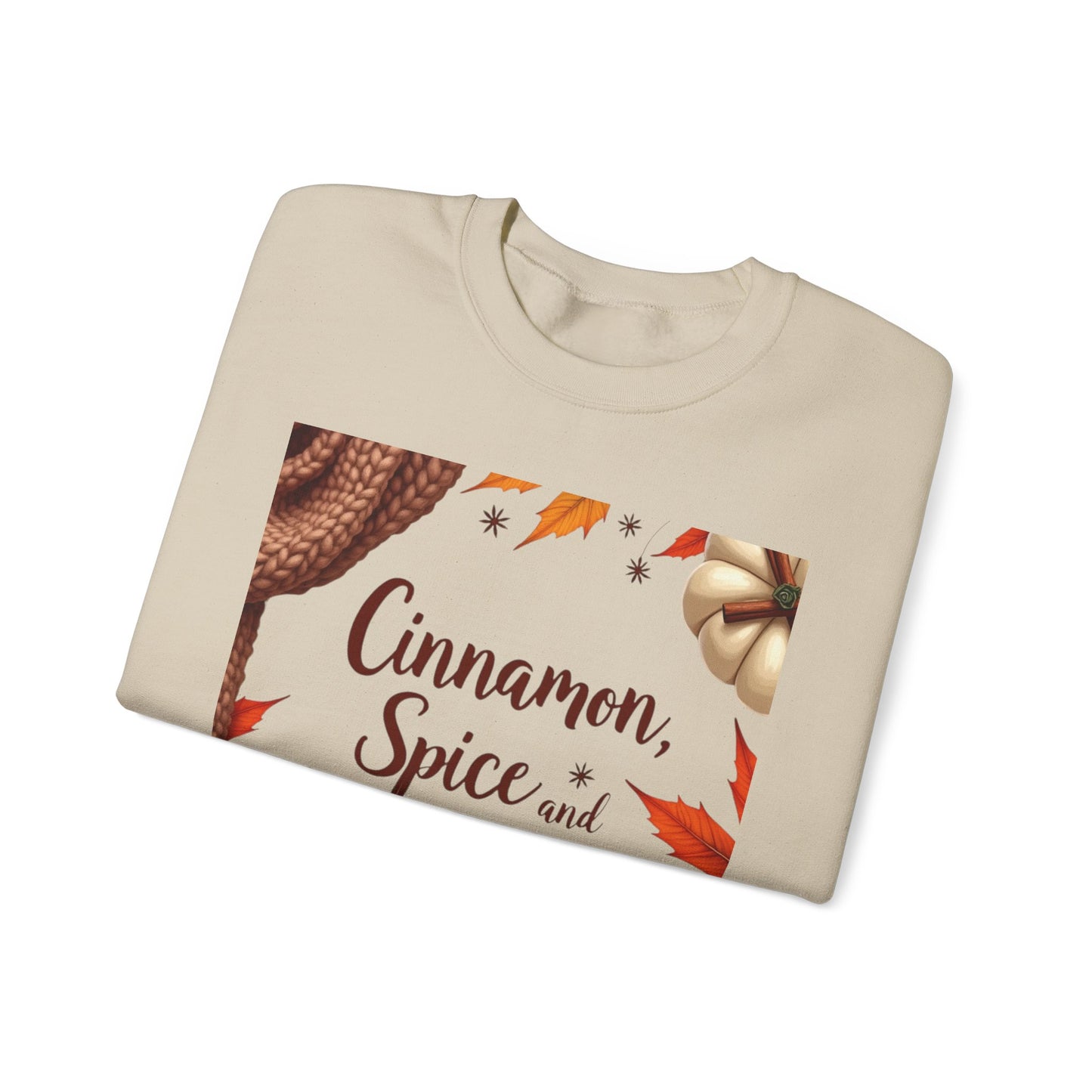 Cinnamon Spice and All Things Nice Sweatshirt, promises to keep you snug while adding a touch of seasonal charm to your wardrobe. Whether you’re sipping on a pumpkin latte or taking a leisurely stroll through fallen leaves,