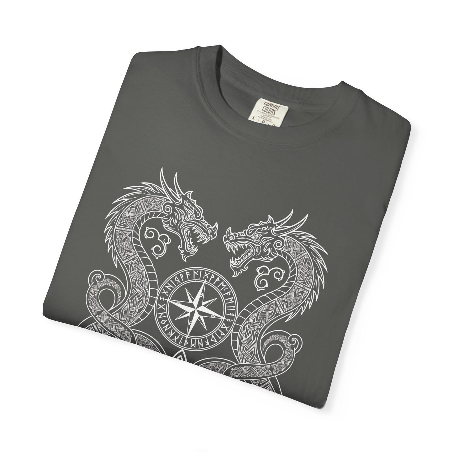 Nordic dragon compass shirt, pagan clothing, comfort colors