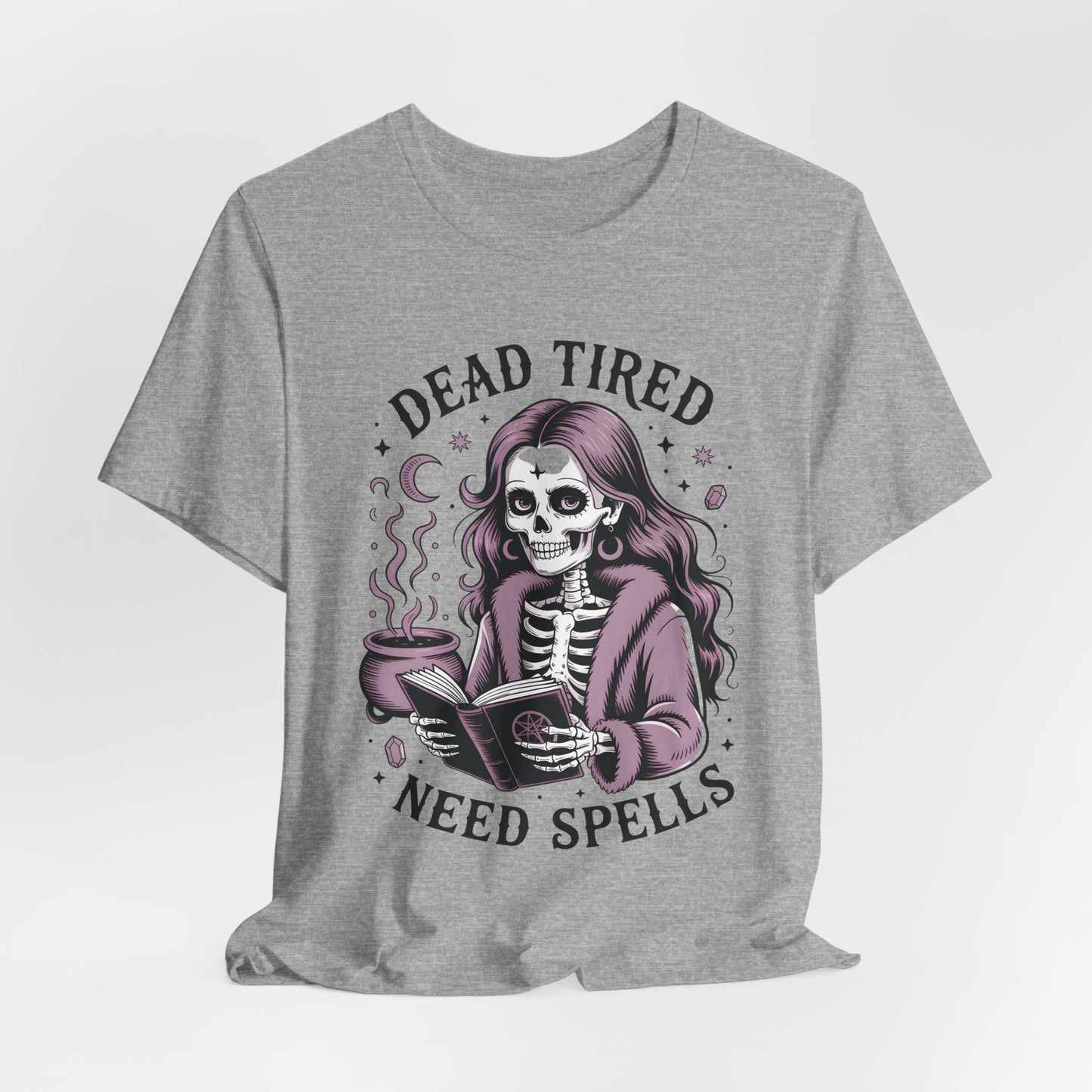 Dead Tired Need Spells Witchy T-Shirt, Skeleton Graphic Tee, witchy stuff,  Witchcraft Shirt, Witchy Clothes, Witchcore, Wiccan Apparel