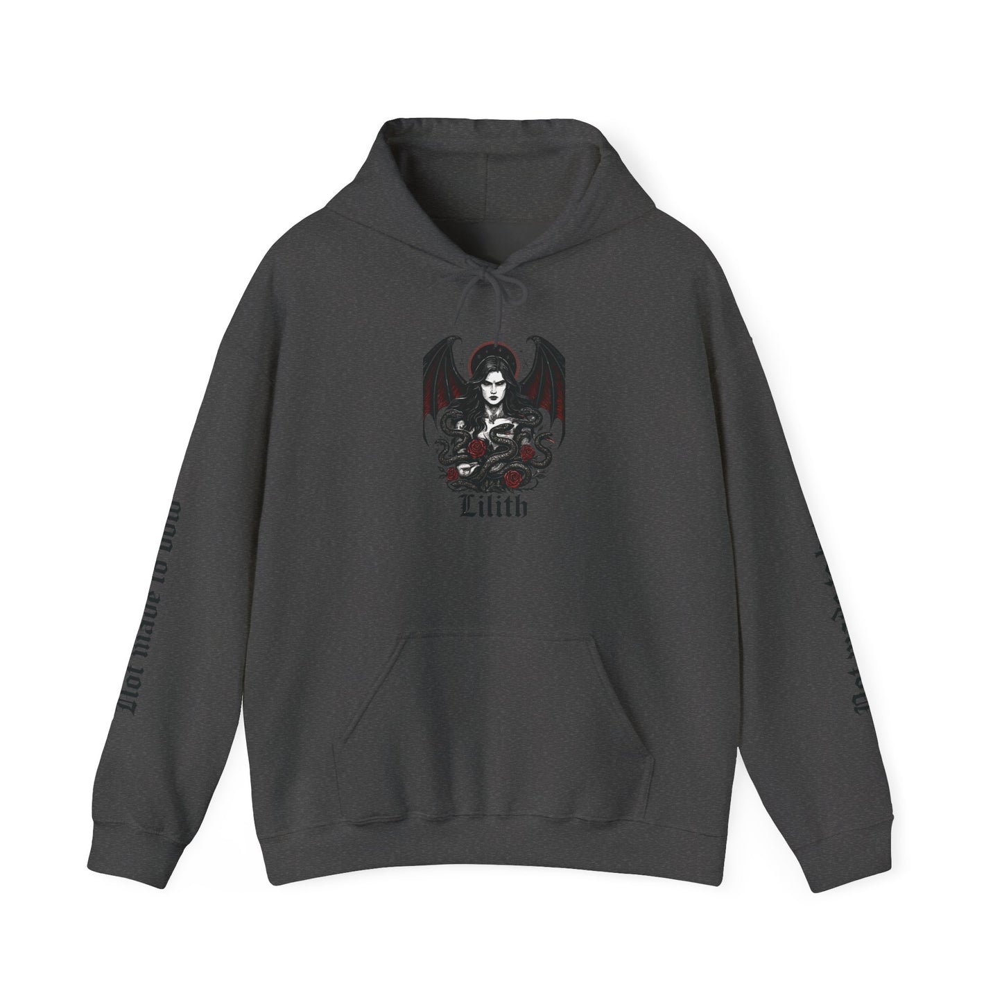 Goddess Lilith Graphic Hoodie, is a perfect blend of gothic clothes and witchy clothes, making it a must-have for those who celebrate the pagan lifestyle.