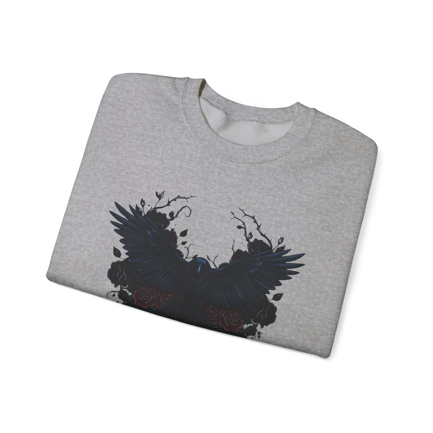 Dark Raven Gothic Sweatshirt, Cozy Sweatshirt, Witchy Things, Alternative Goth Clothing, Unisex Sweatshirt, Heavy Blend Crewneck