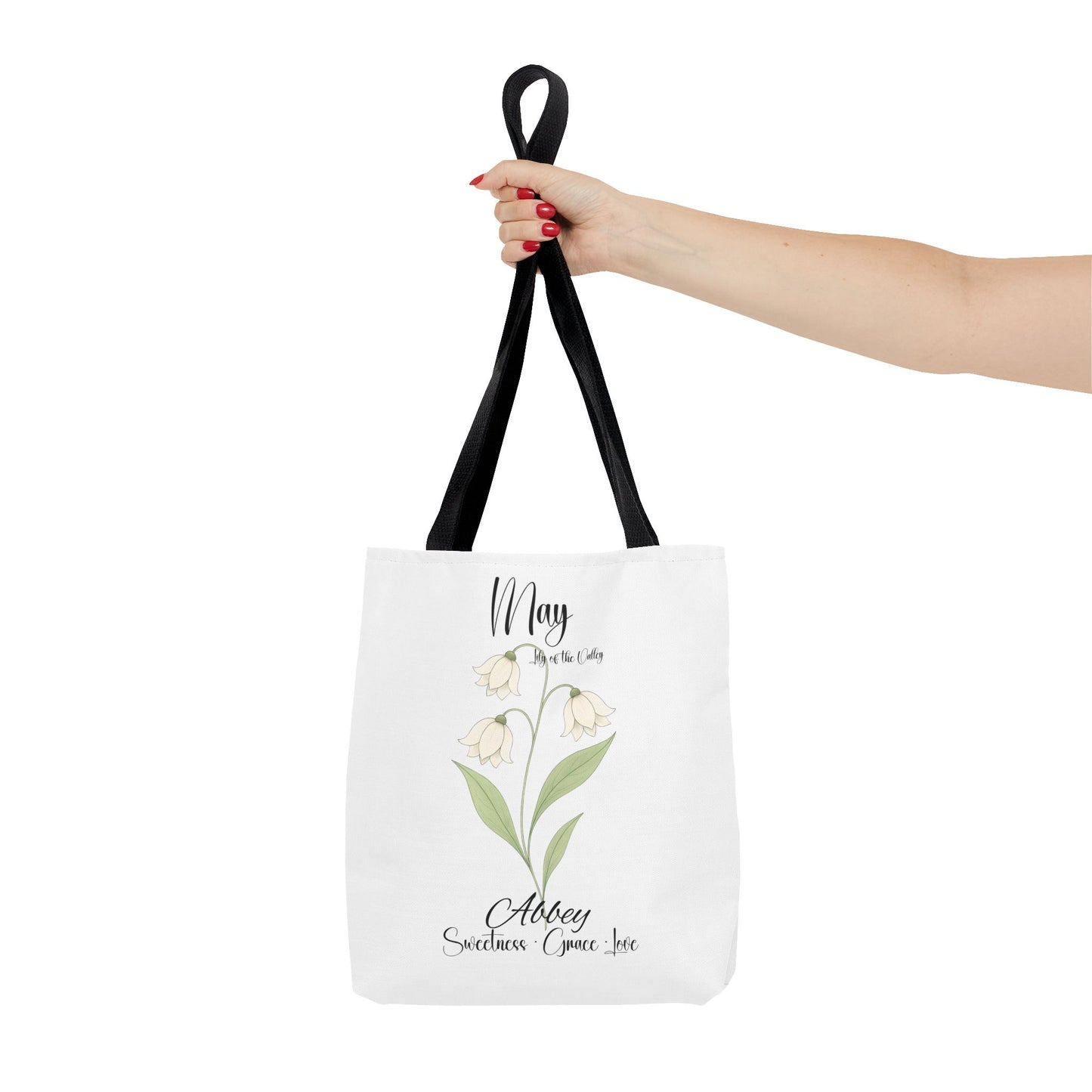 Personlised birth month flower bag for her, milestone birthdays, bestfriend gift.