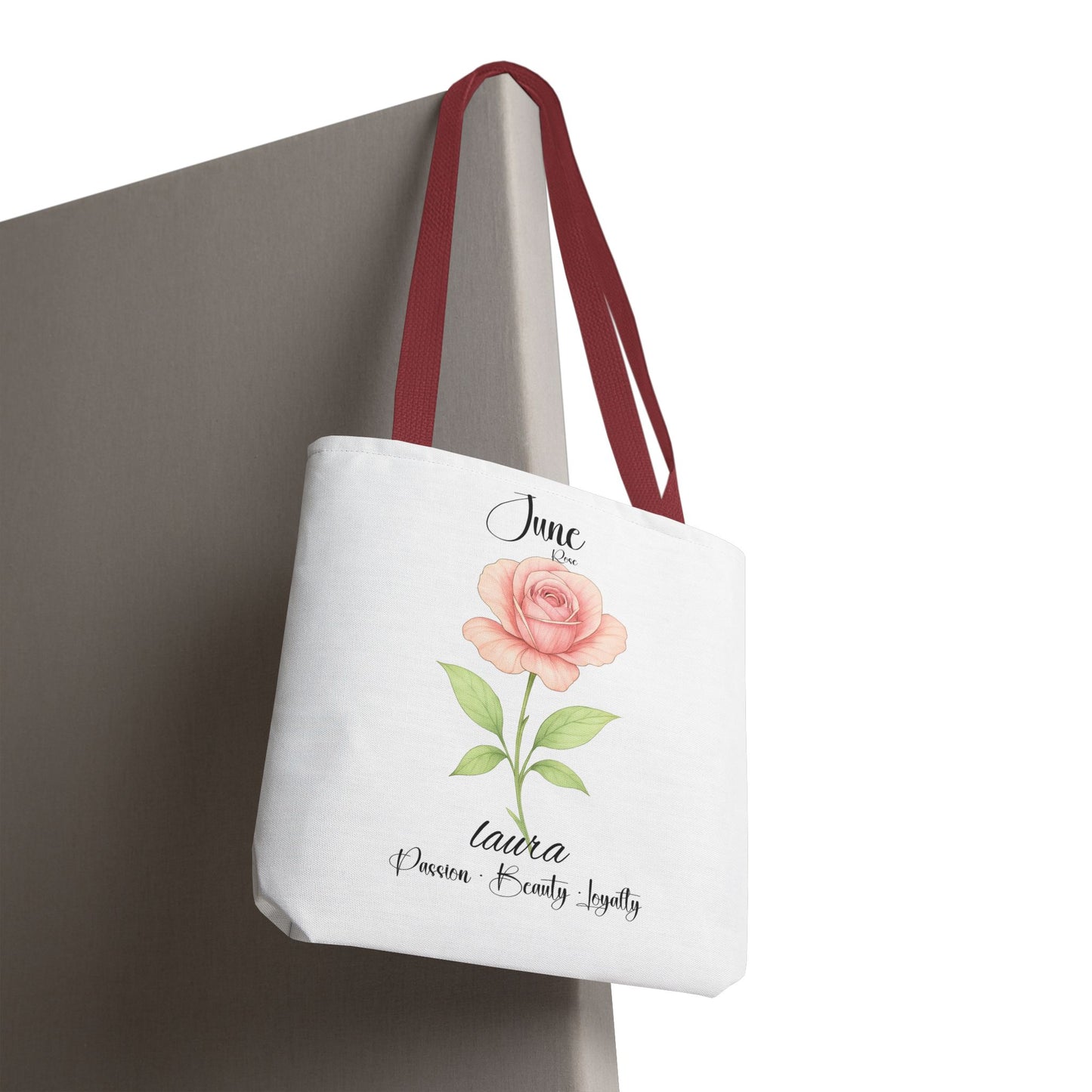 Personlised birth month flower bag for her, milestone birthdays, bestfriend gift.