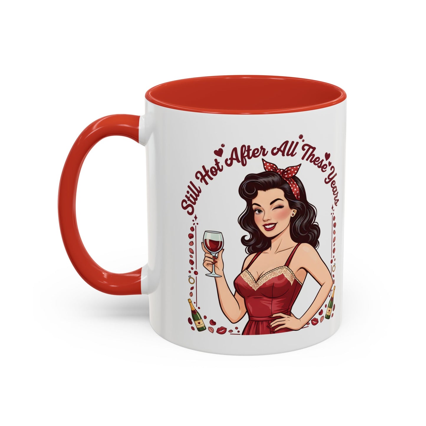 Pin Up Mug | Retro Coffee Mug for Wife | Vintage Anniversary Mug | Valentines Day Gift |
