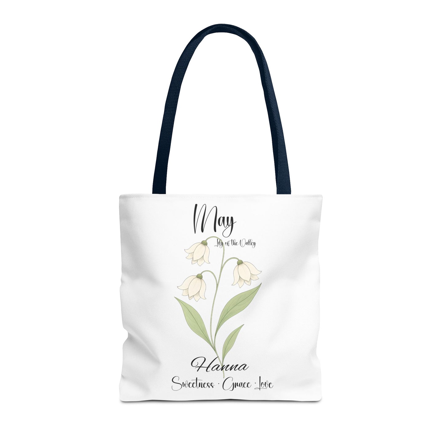 Personlised birth month flower bag for her, milestone birthdays, bestfriend gift.