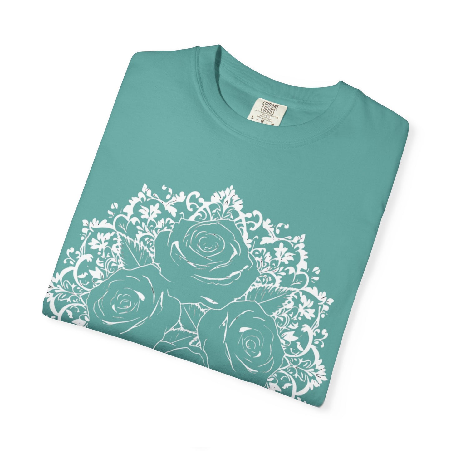 Comfort Colors Floral Roses Shirt, Botanical Tee Wildflower Graphic Tee Cotton Nature Lover Gift