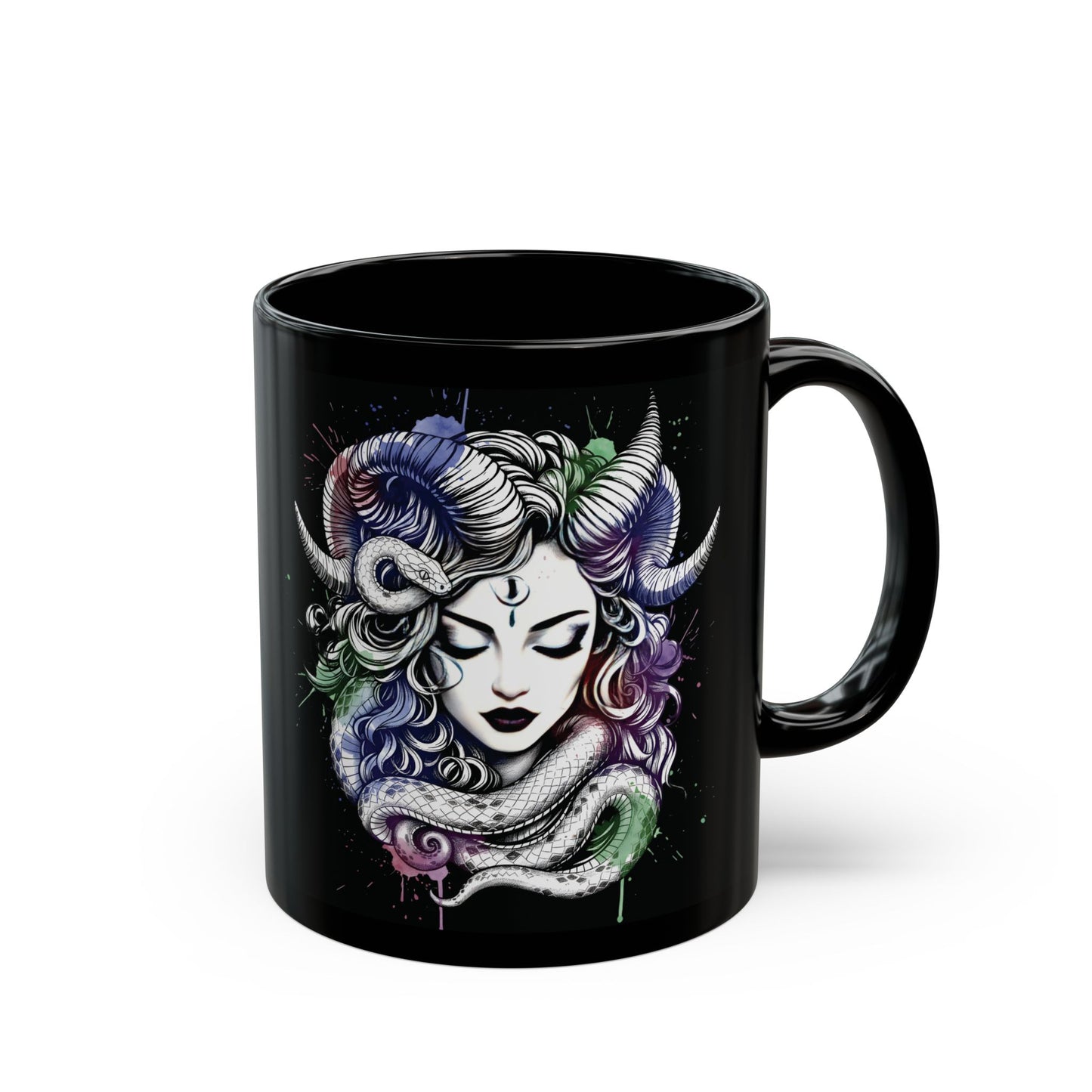 lilith coffee cup, dark goddess witchy mug, ceramic alternative gift.