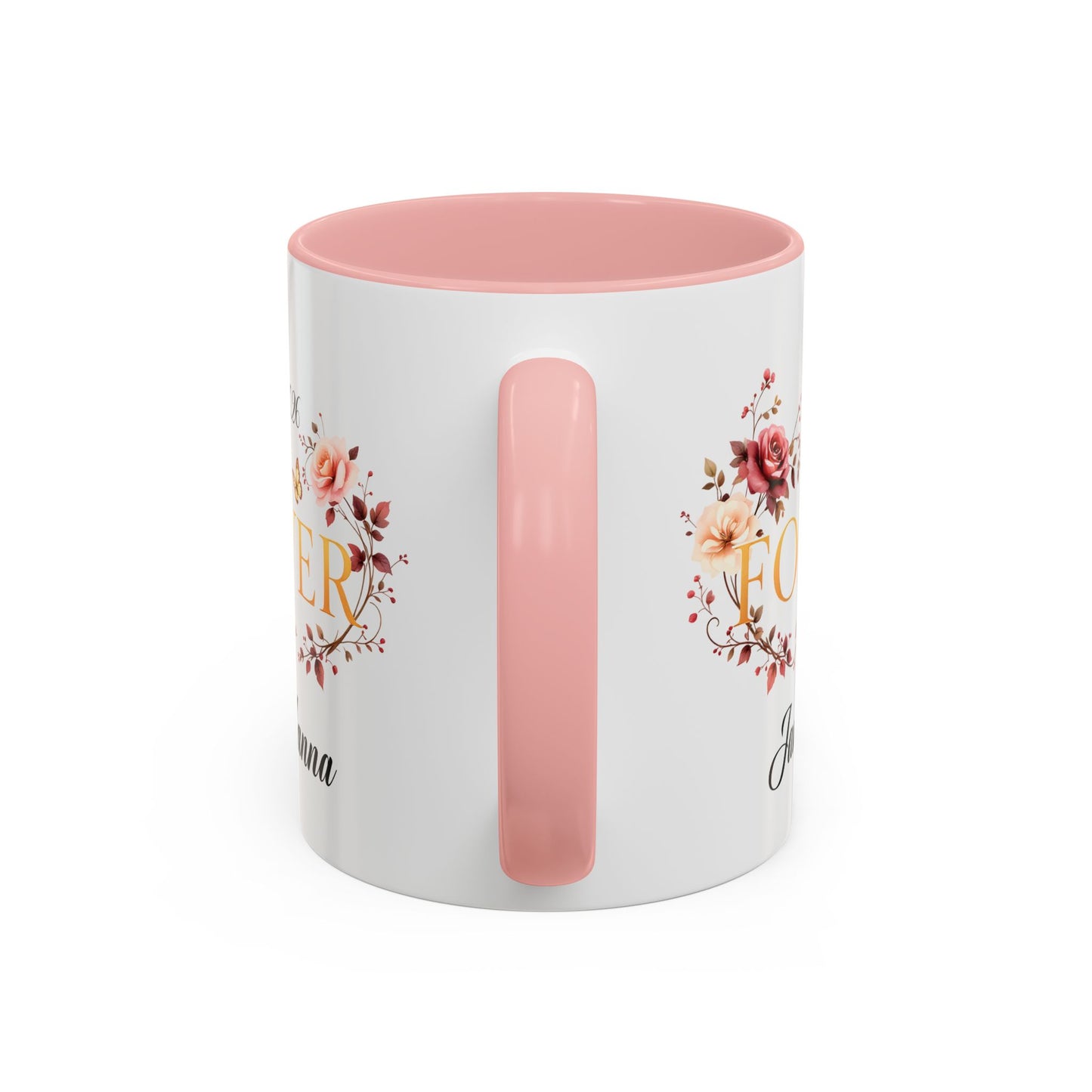 Custom wedding mug, valentines day gift, anniversary mug, bridal shower mug.