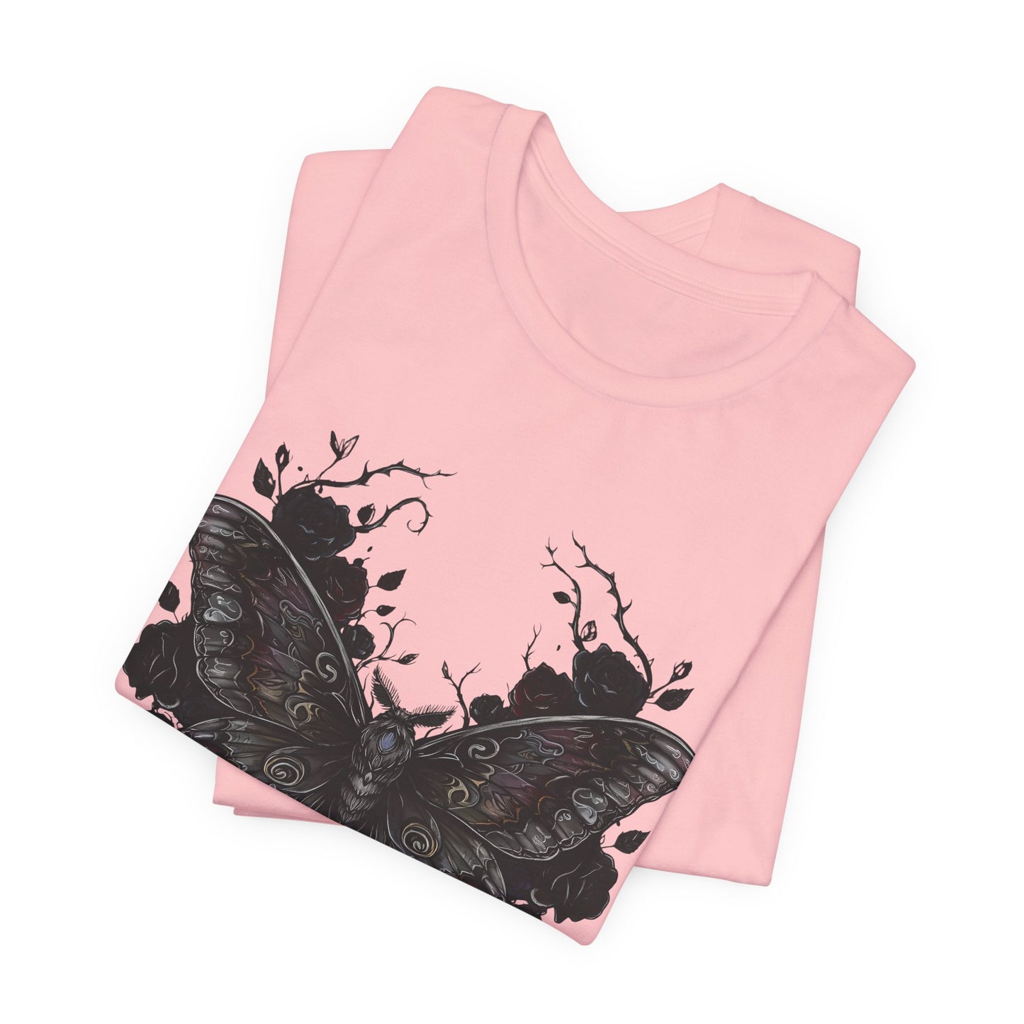 Death Moth Gothic Apparel  | Unisex Cotton Shirt | Dark Aesthetic  | Alternative Goth T-Shirt