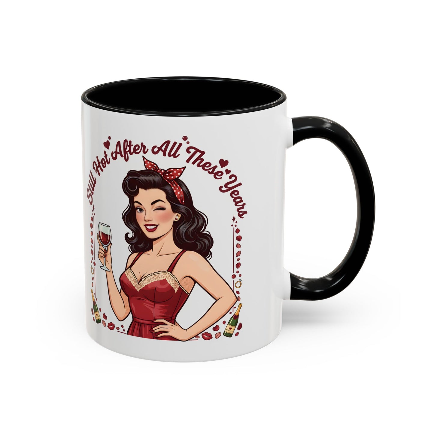 Pin Up Mug | Retro Coffee Mug for Wife | Vintage Anniversary Mug | Valentines Day Gift |