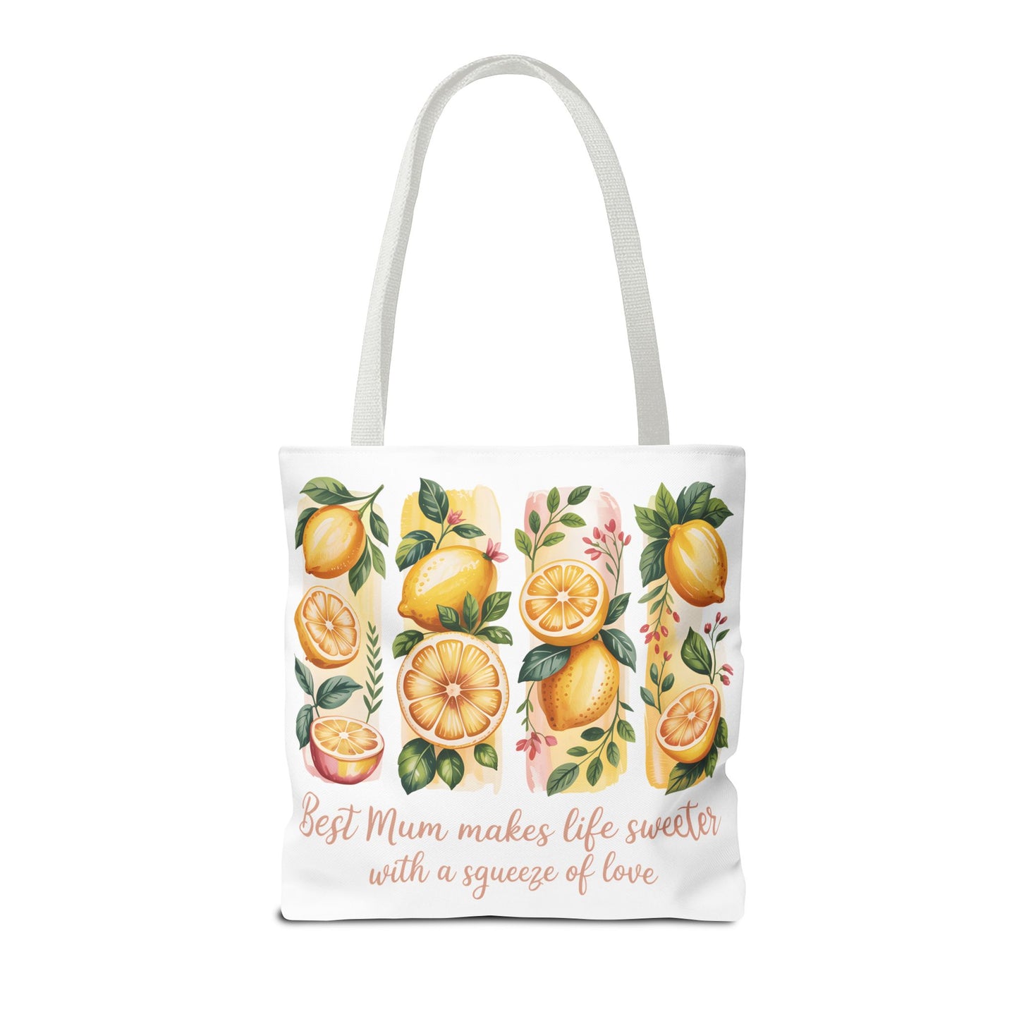 Best Mom Tote Bag, Lemon Print, lemon birthday gift
