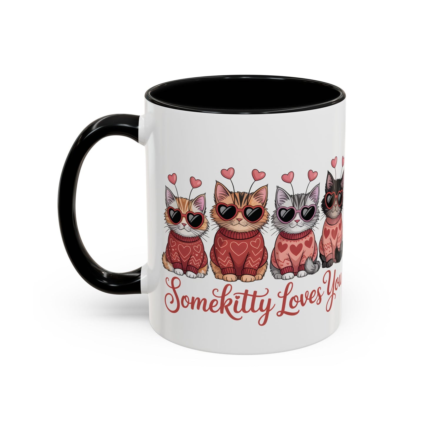 Valentine Kitty Mug | kitten Coffee Cup | cat Lover Gift | Valentines Day Mug |