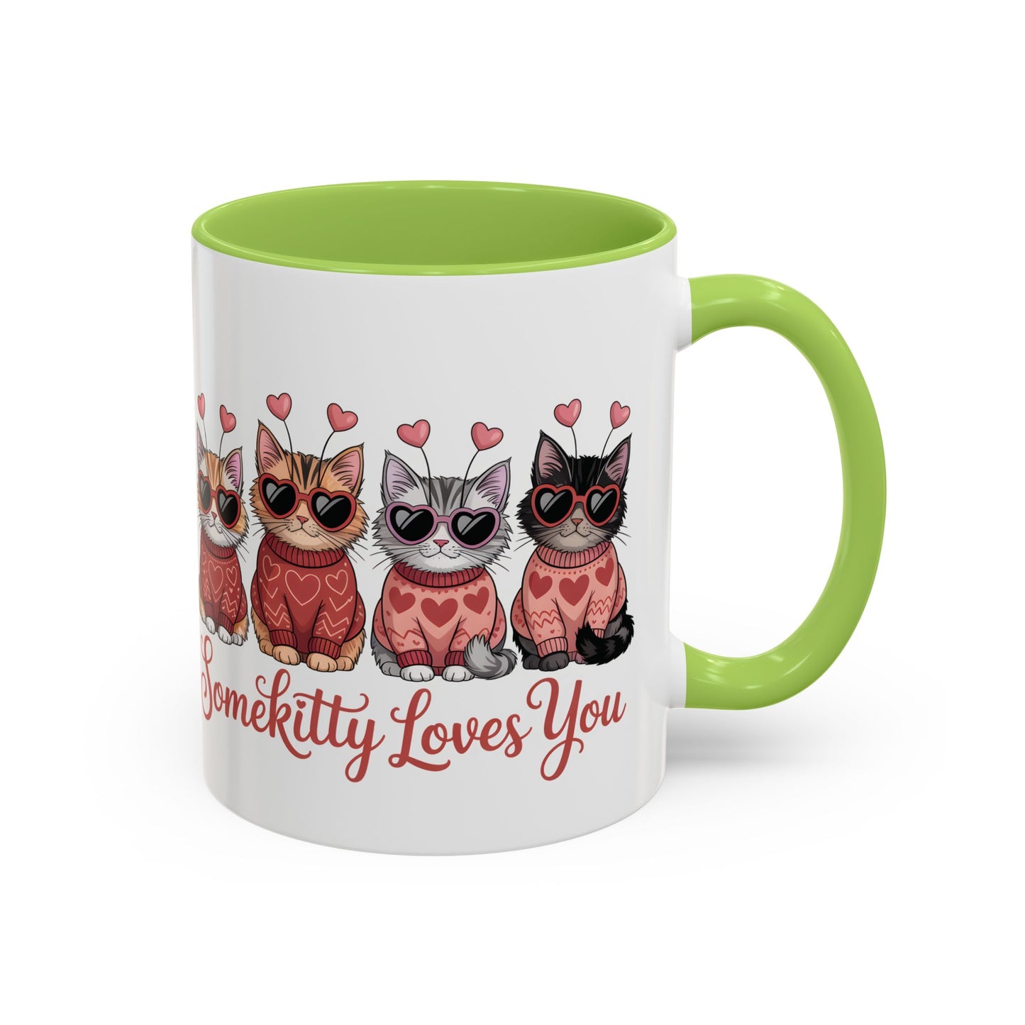 Valentine Kitty Mug | kitten Coffee Cup | cat Lover Gift | Valentines Day Mug |