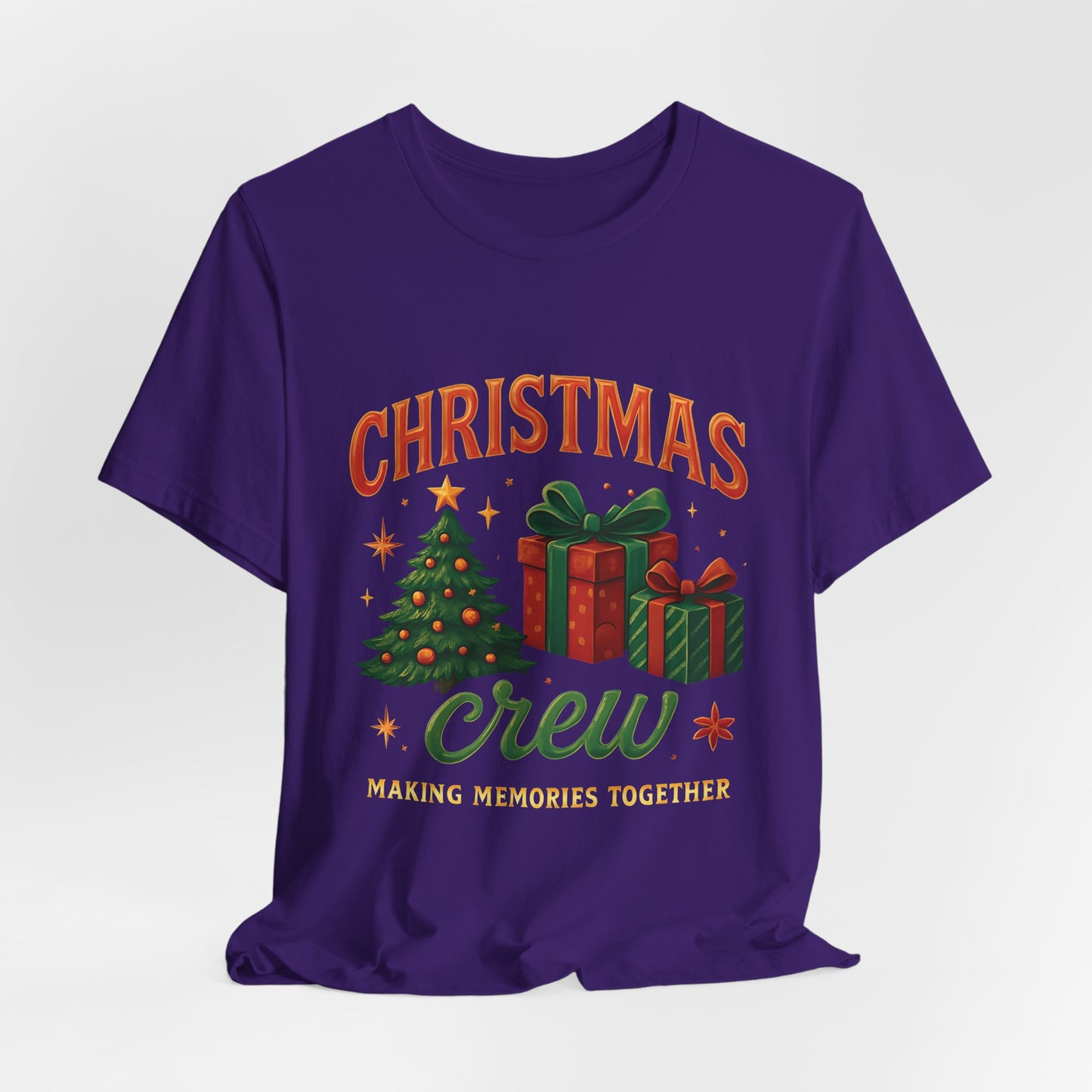 Festive Christmas Crew T-Shirt Bella Canvas, Perfect for the christmas queen in your life, it makes the cutest presents under the tree, or unites loved ones with matching xmas shirts.