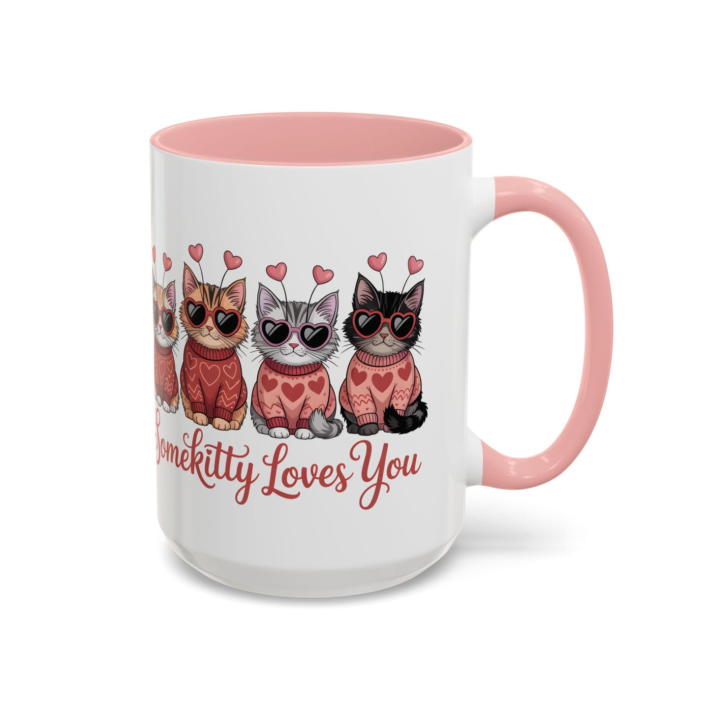 Valentine Kitty Mug | kitten Coffee Cup | cat Lover Gift | Valentines Day Mug |