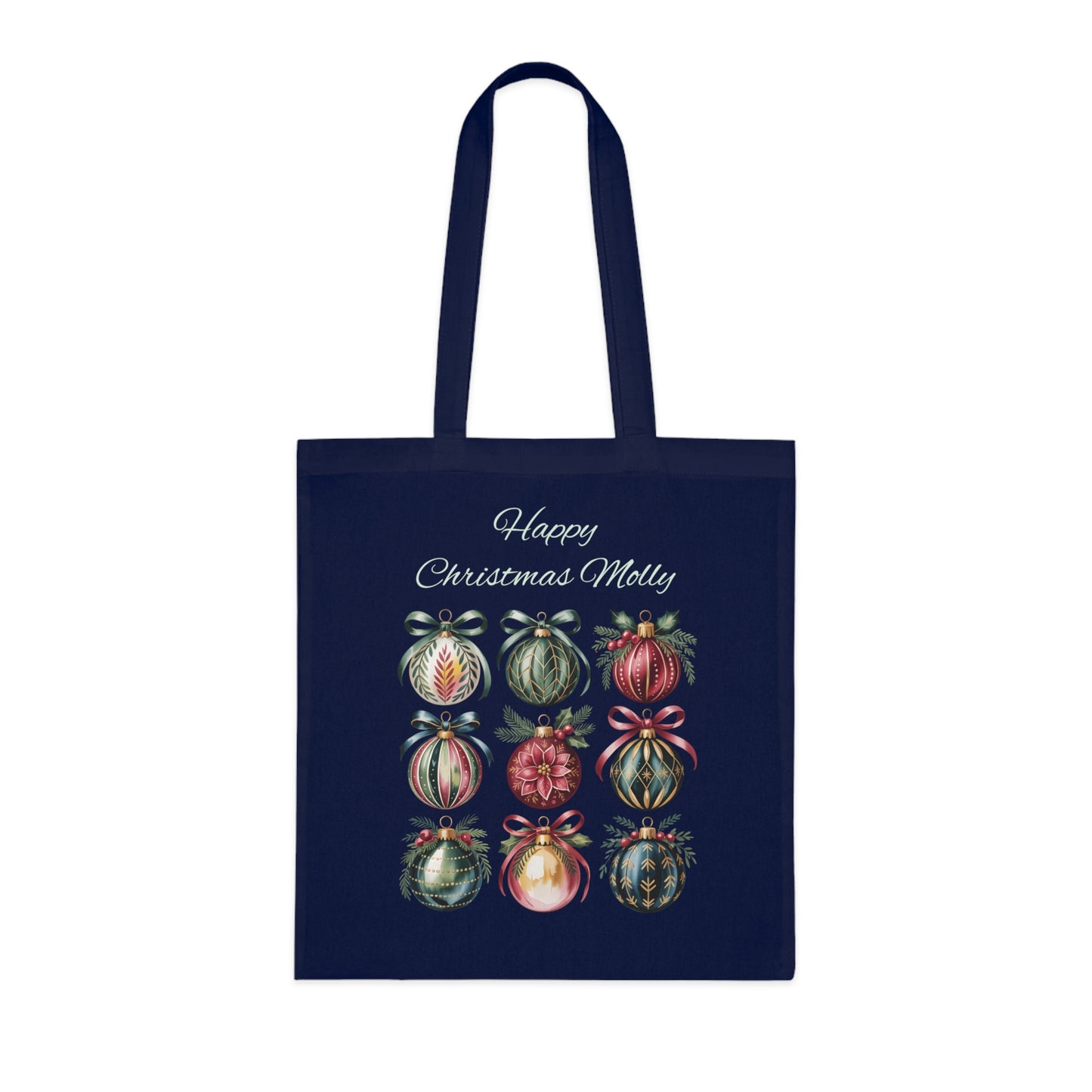 Christmas Tote Bag, Holiday Gift Bag, Personalized Tote for the Eco-Friendly Shopper.