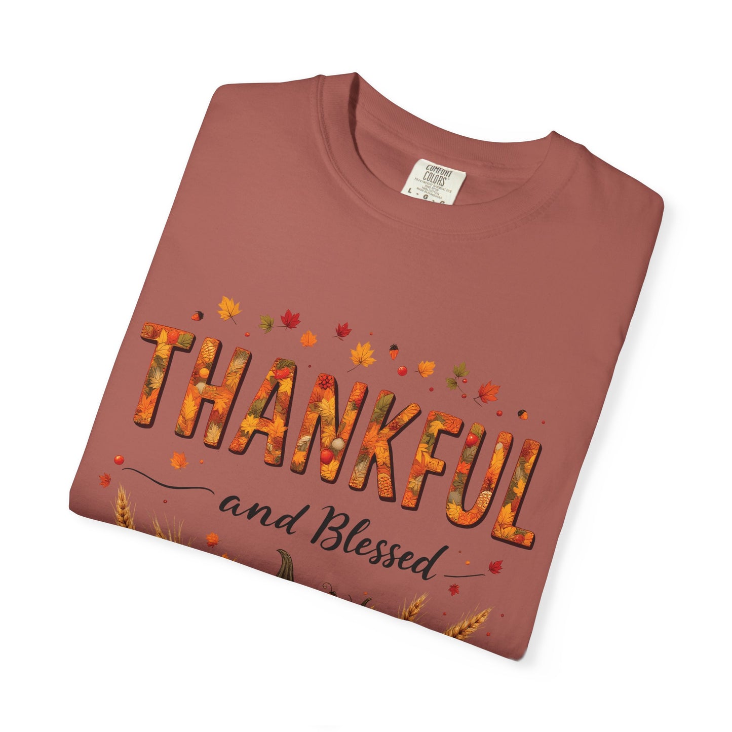 Thankful and Blessed T-Shirt, Fall Tee, Autumn Shirt, Thanksgiving Outfit, Gift for Friends and Family, Cozy Casual Wear