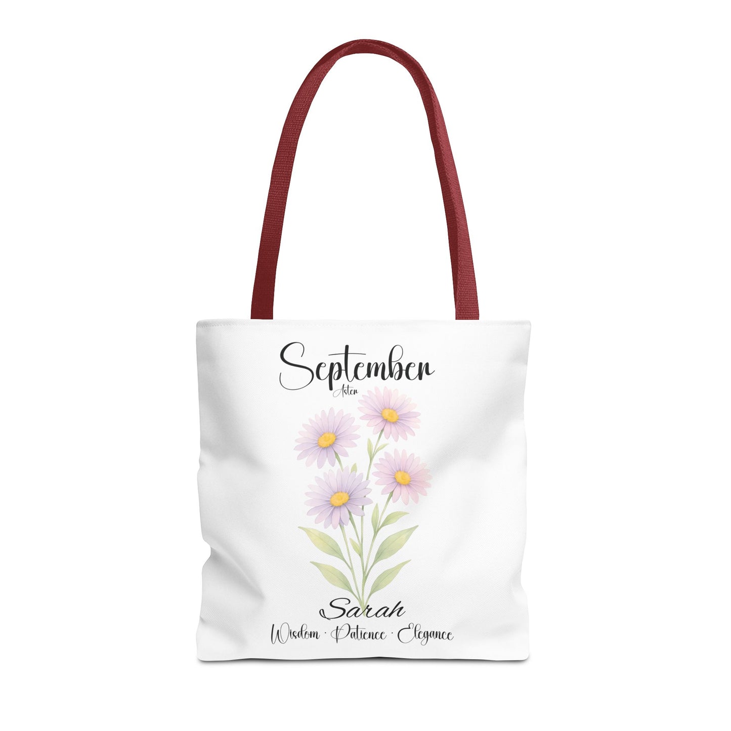 Personalized Best Friend tote bag for her, Birth Month Flower, milestone birthdays.