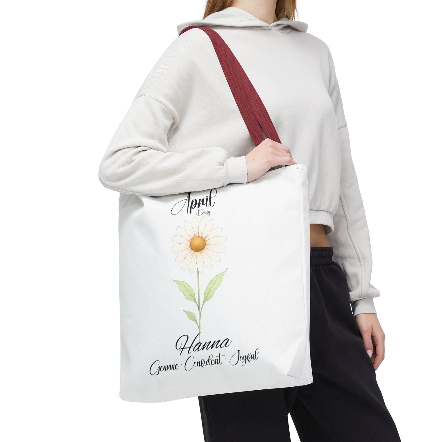 Custom birth month flower bag for her, milestone birthdays, bestfriend gift.